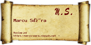 Marcu Sára névjegykártya